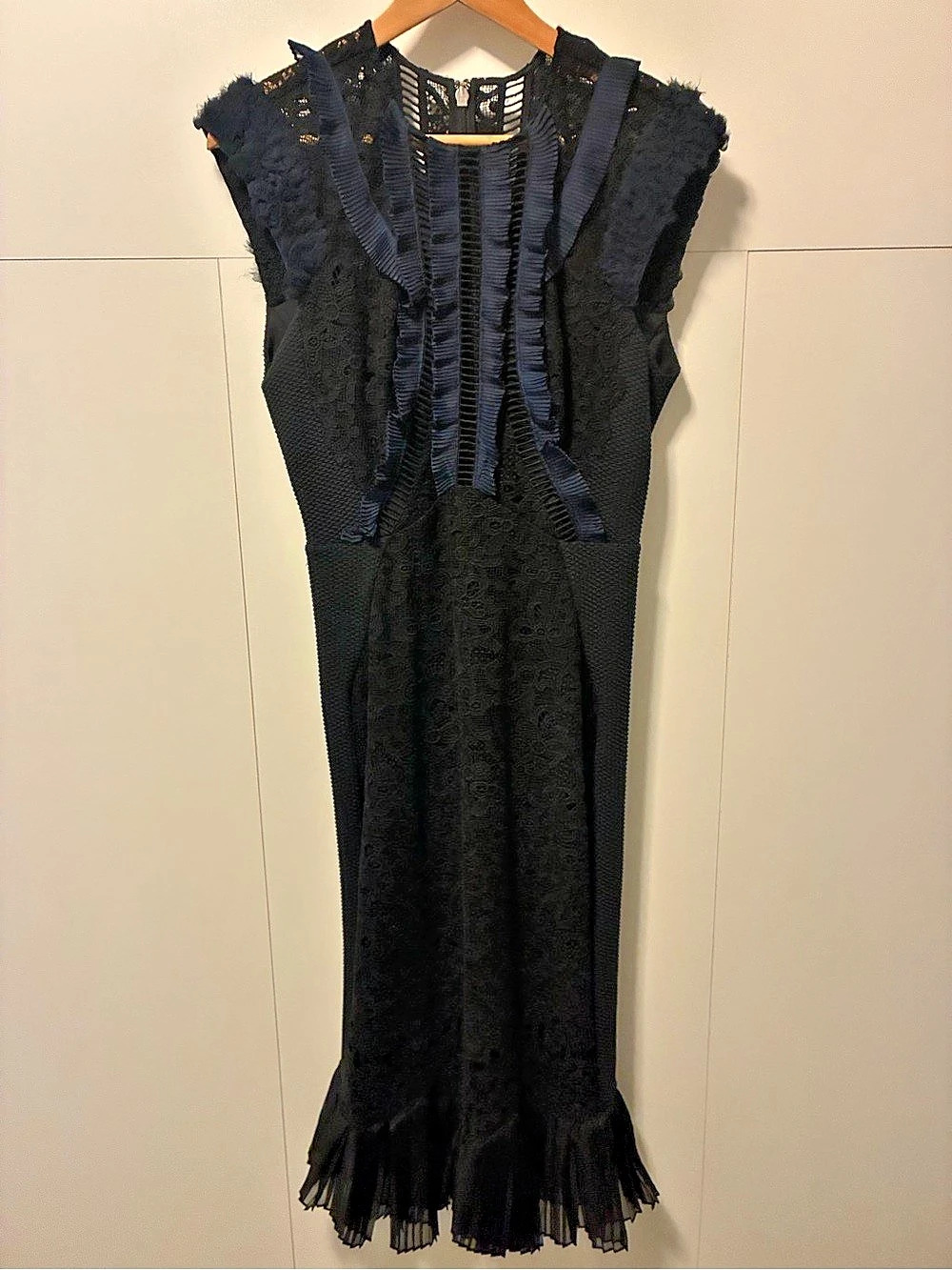 Rebecca Taylor Black Lace Maxi Dress Size 6 Like New